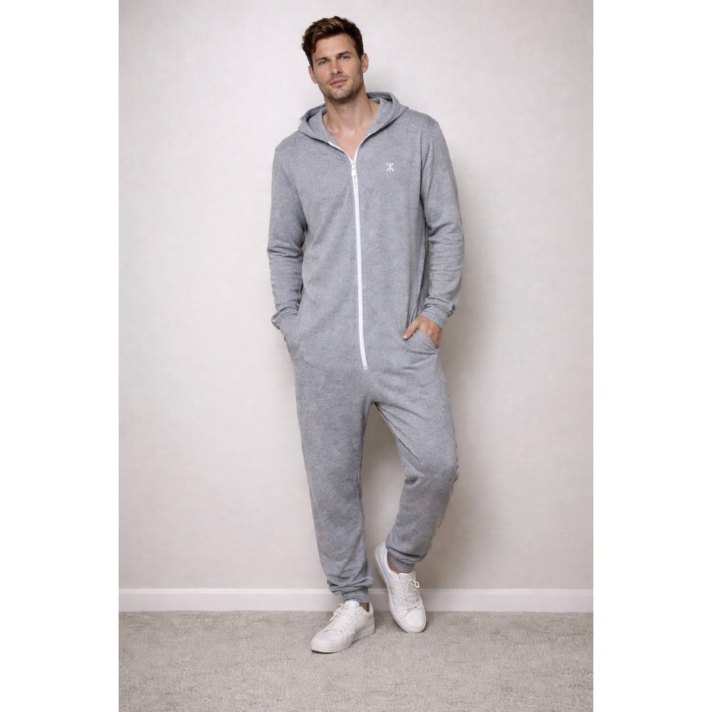 The Norwegian Original OnePiece Unisex Sz L Gray Zip Up Travel Lounge Original